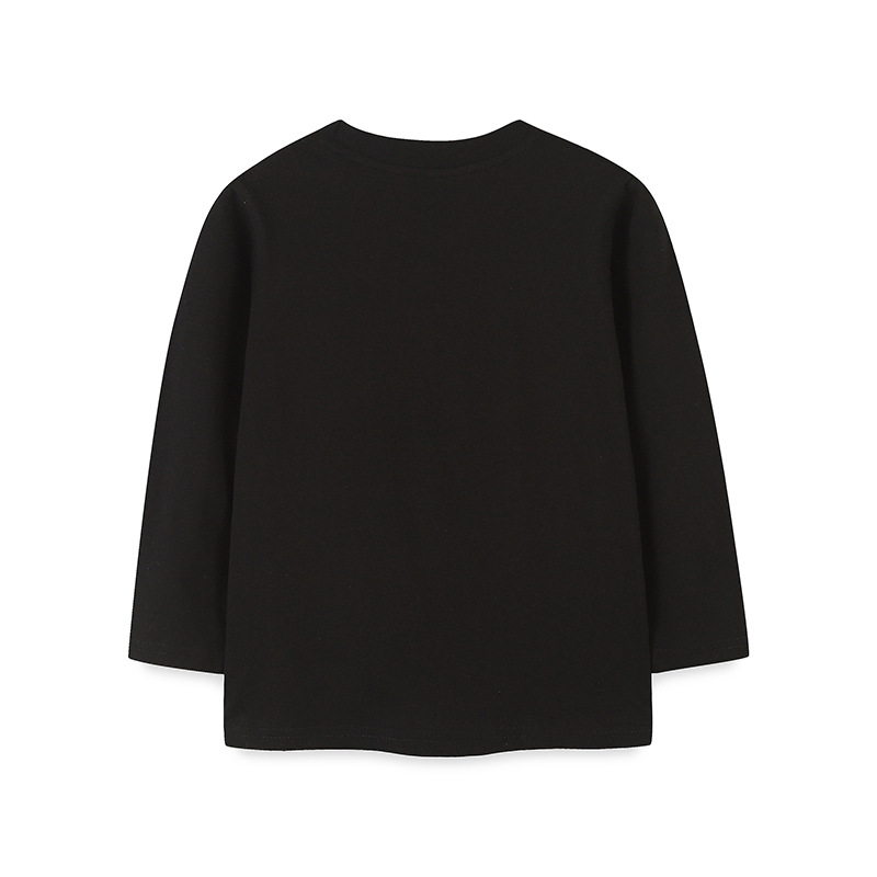 Suministro transfronterizo, nueva camiseta de manga larga de otoño para niños, top con estampado fluorescente espacial de dibujos animados