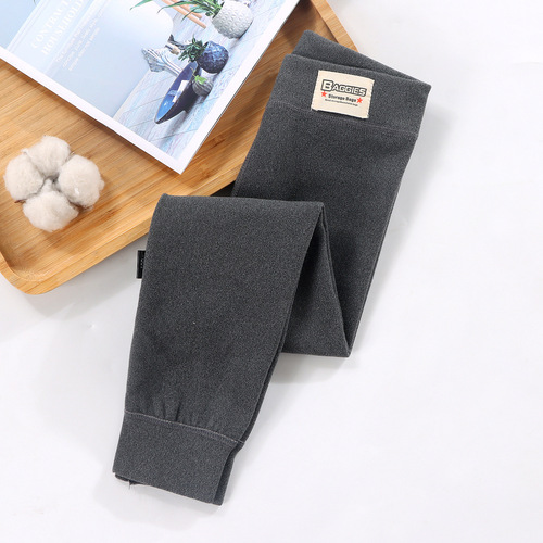 Children's and Kids' New Autumn and Winter Boneless Thick Leggings for Boys and Girls, Middle Children's and Kids' Waist-Length Pants, Warm and Stylish