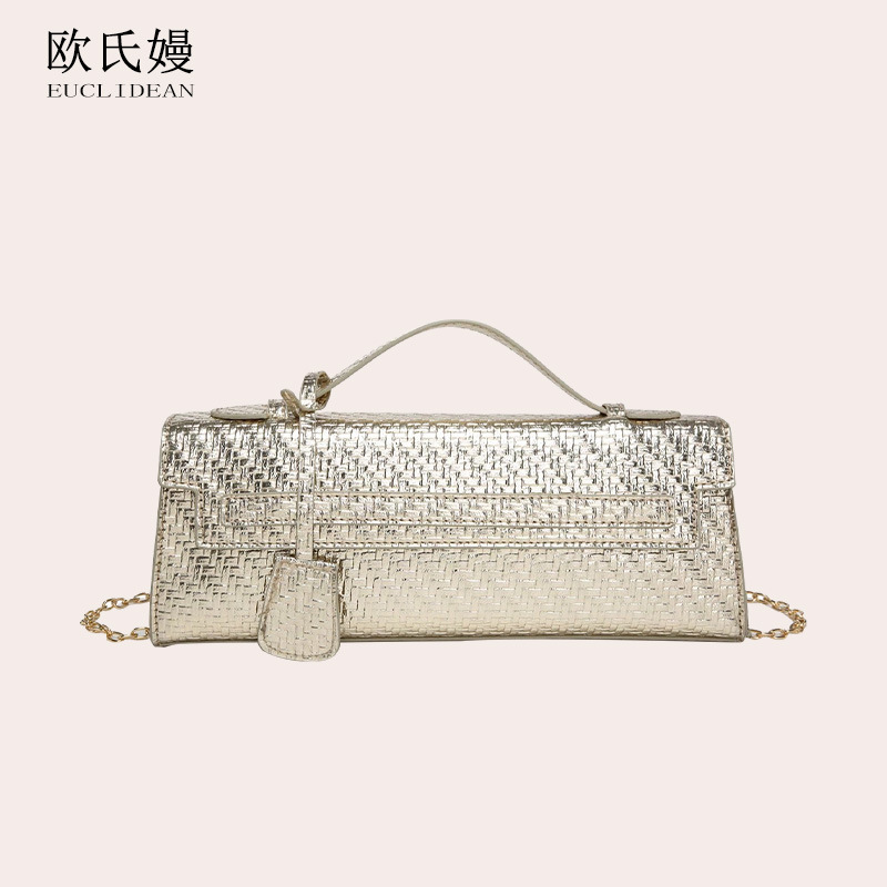 2025 Summer New Snake Print Handbag Evening Clutch Long Small Square Bag PU Trendy Fashion Versatile Women's Bag