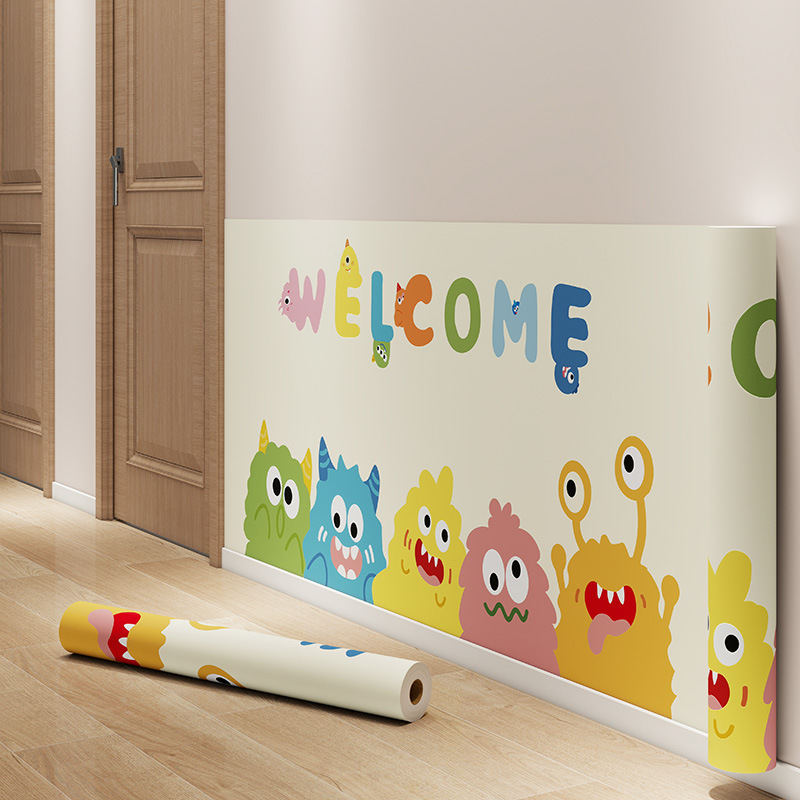 [Glossy] Wallpaper Self-Adhesive Bedroom Wall Decoration Wallpaper Wall High-End Wall Sticker Cartoon Cover-Up Sticker