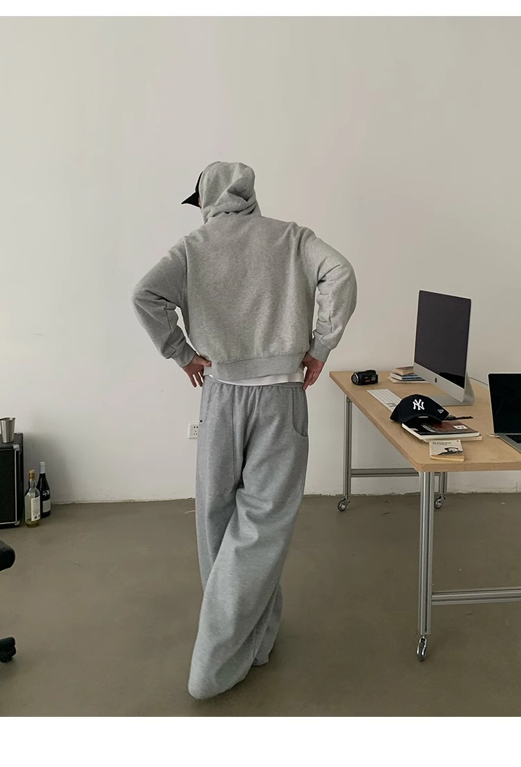 Men's Clothing Retro Spring Structure Cut Scimitar Sweatpants Men And Women Loose Casual Straight Sports Pants Trend_viptrois.com