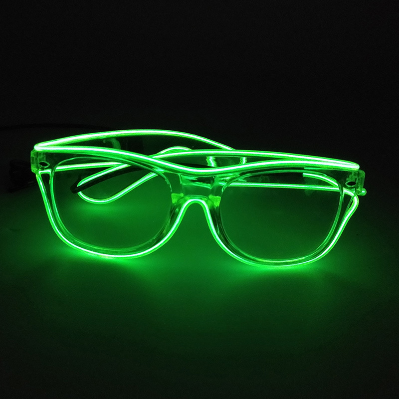 Lentes transparentes LED gafas luminosas de noche bar animador luminoso prop fiestas de música gafas flash LED
