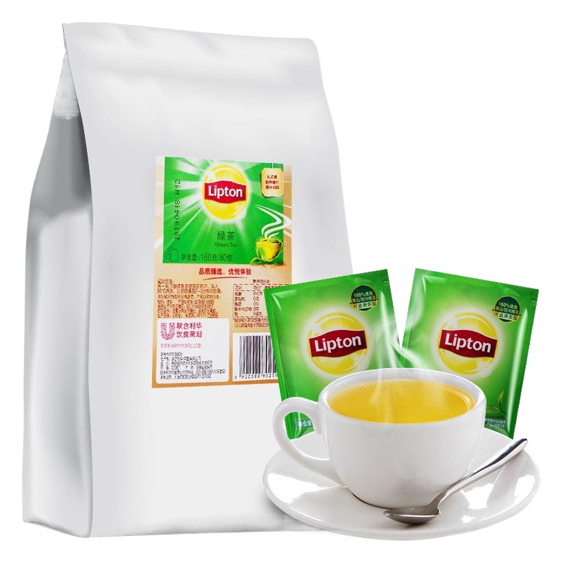 Lipton Yellow Label Black Tea Green Tea Jasmine Tea 80 Bags Packaged Breakfast Tea for Home/Commercial Use Hotel Individually Packaged