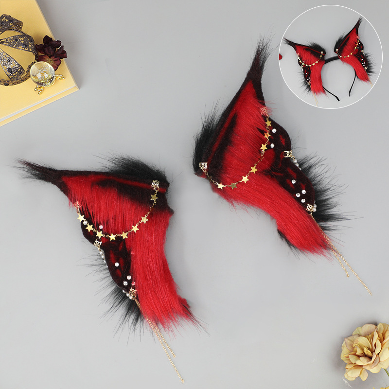 充電可能なぬいぐるみの髪飾りが広がっています。