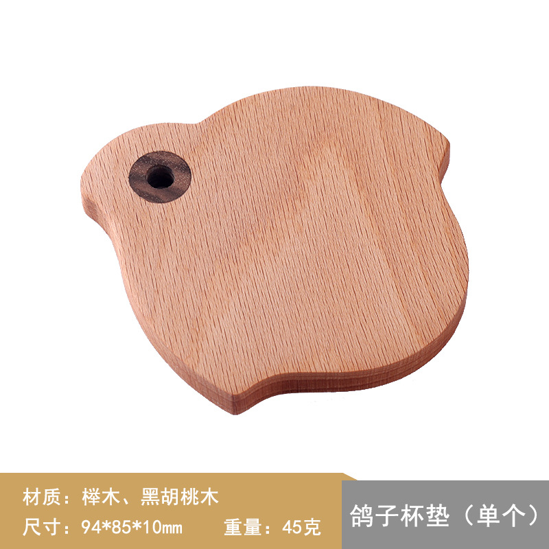 Posavasos de té Madera Diy Kung Fu Tea Dibujos animados Posavasos de animales de madera Posavasos de café Almohadilla de aislamiento de madera Madera maciza
