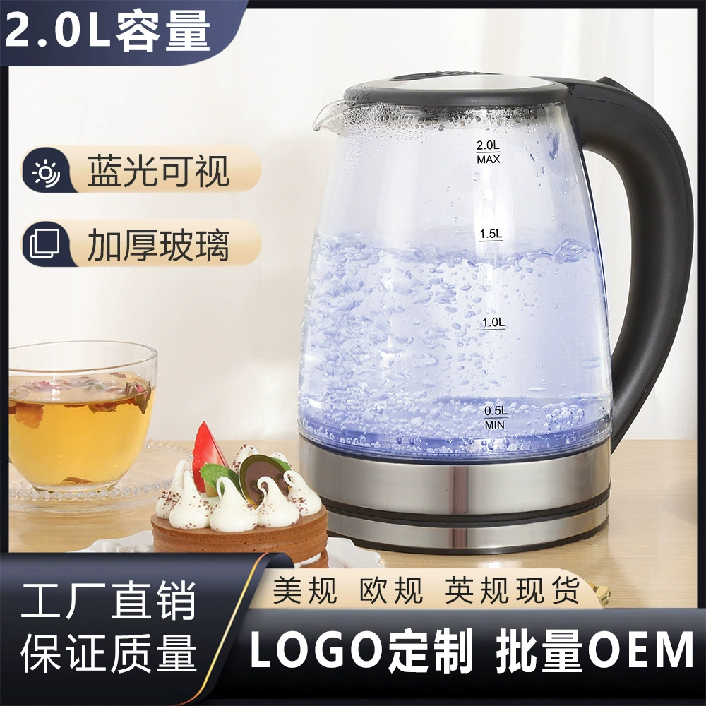 Трансграничный электрический чайник Top Gao Peng стеклянный горшок 1.8L емкость спот быстро нагревается Kettle экспорт внешней торговли