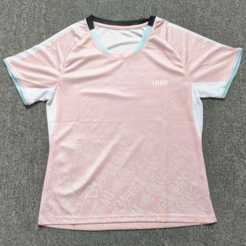2025夏季新款羽毛球服男女款运动速干短袖上衣团队服跑步运动速干|undefined