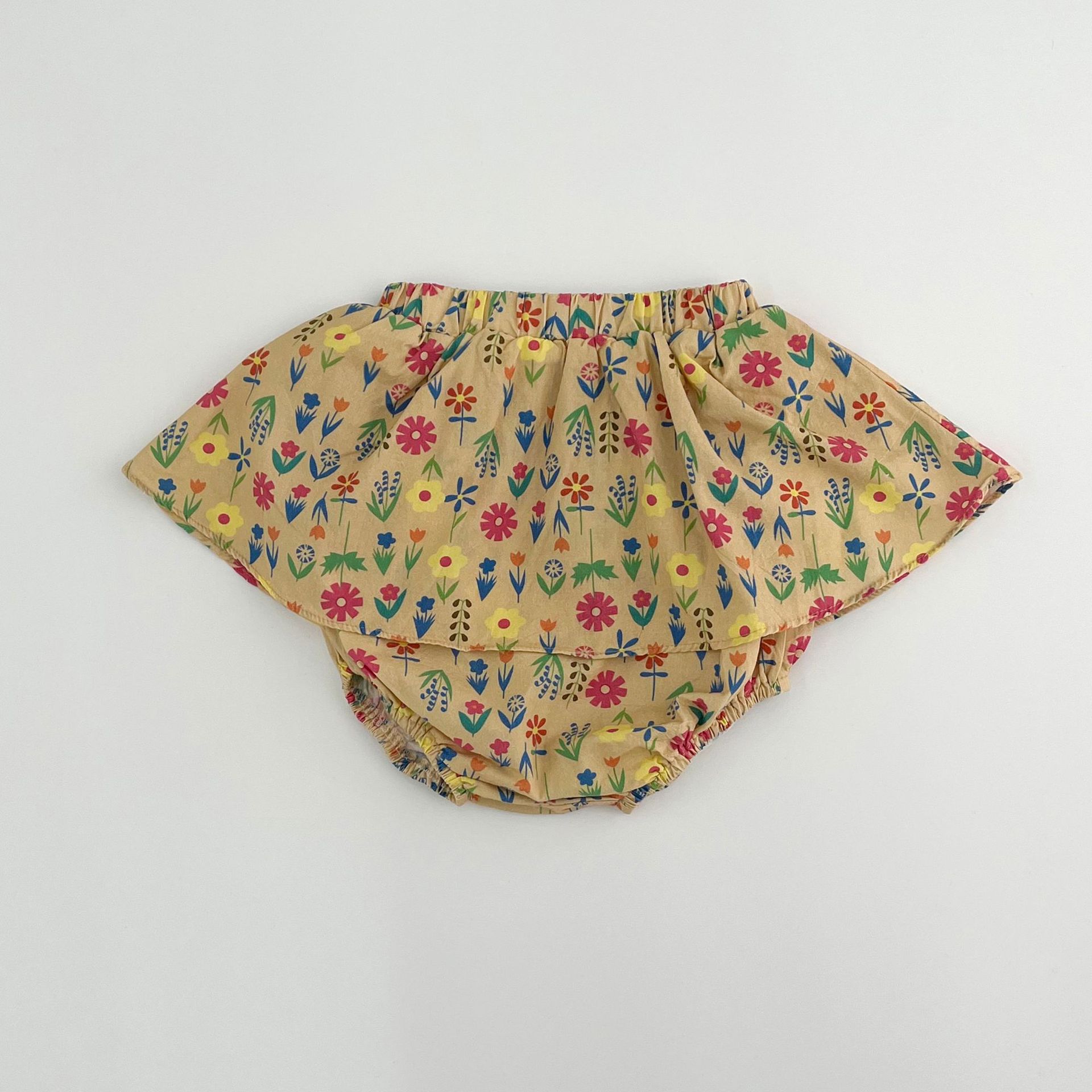 Falda de culo de bolso de bebé estilo fino de verano ropa para niños coreanos 2025 nueva falda para niñas verano falda corta para niños estilo de verano