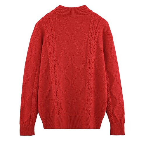 Red sweater for parent-child fashion, three or four people's children's wear, couple's wear, red New Year's wear, festive family wear 