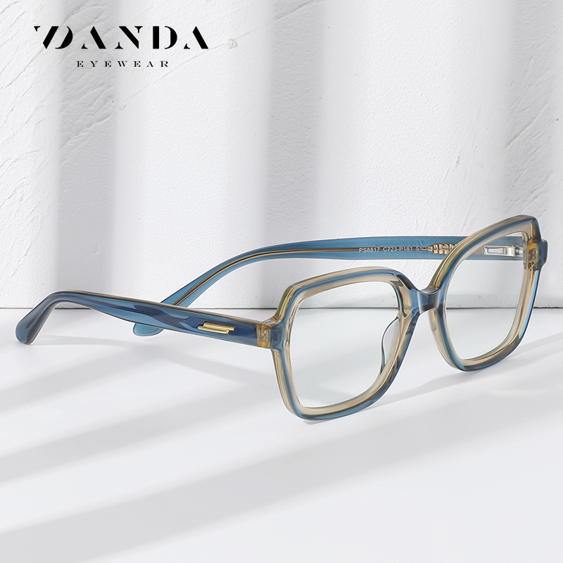 Nueva placa anti-azul gafas de luz PS8817 hombres y mujeres de la misma moda retro gafas lisas se pueden equipar con gafas de miopía