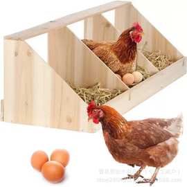 跨境木质小鸡繁殖箱家用宠物喂食器饲养笼鸡窝实木栖息地鸡舍房子