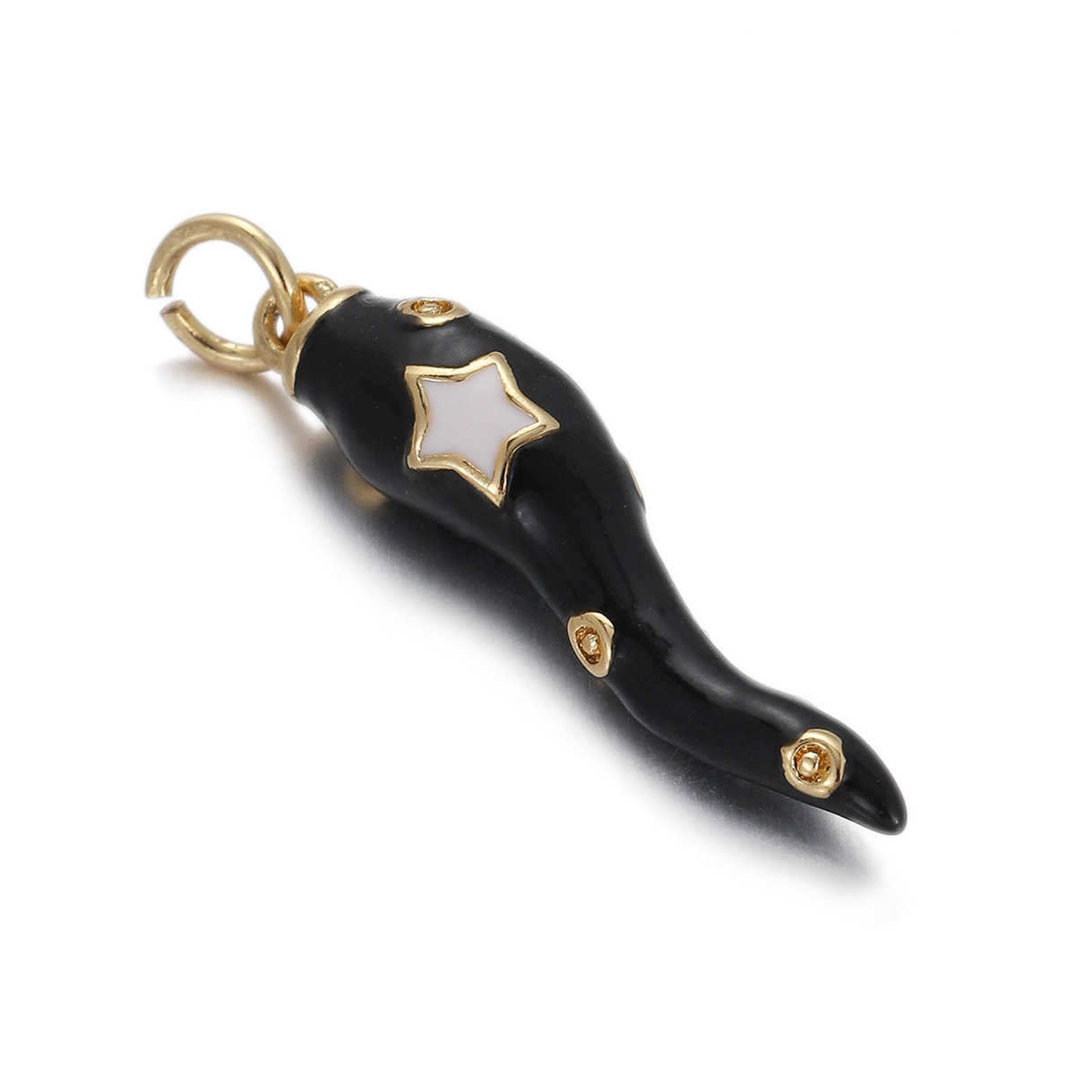 4g Weight Pendant Jewelry Making Type Gold Plated Plating Material 1 Piece Quantity Daily Occasion Copper Material Star, Heart Shape Pattern Women's Gender Enamel Design Simple Style Style 1 Piece Copper Gold Plated Star Heart Shape Pendant 22
