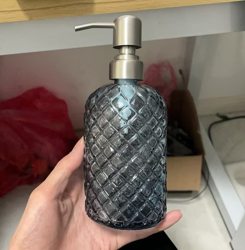 外贸磨砂黑洗手液瓶玻璃洗手液瓶皂液瓶分装玻璃厨房洗手液分装瓶|undefined