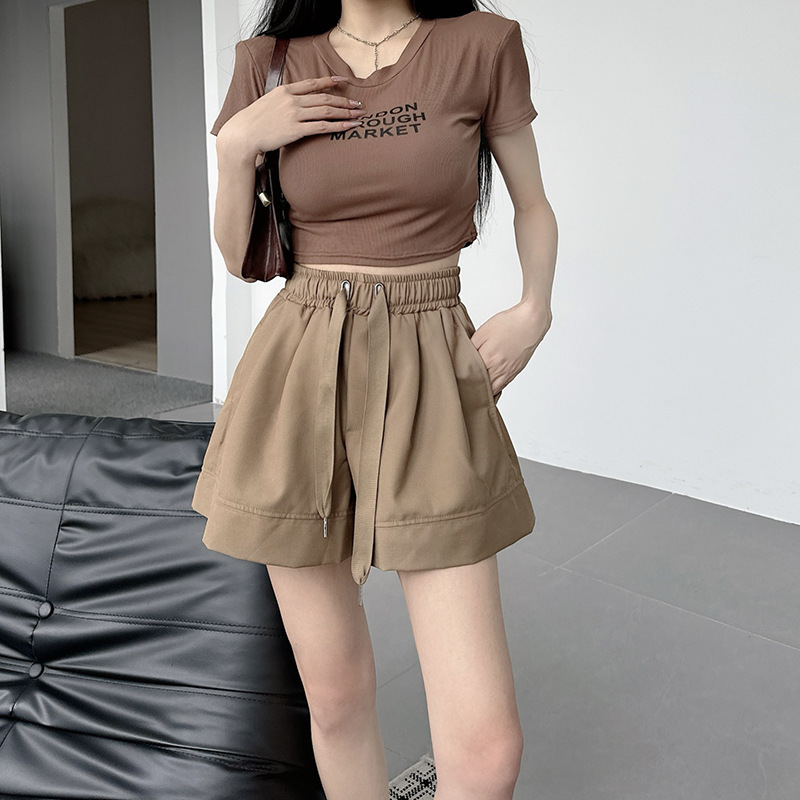 Short tiro alto casual