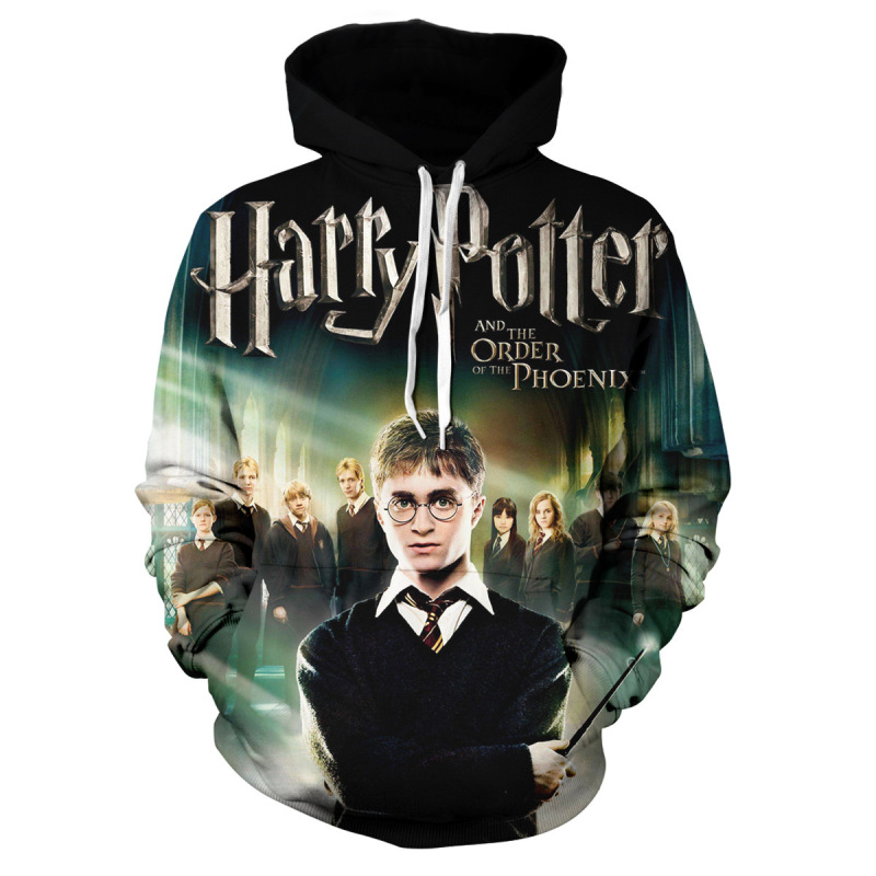 2023 spring and autumn Southeast Asia AliExpress hoodie sweater 3D digital printing Harry Potter plus size sweater