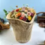酒店客厅墩子原木花架