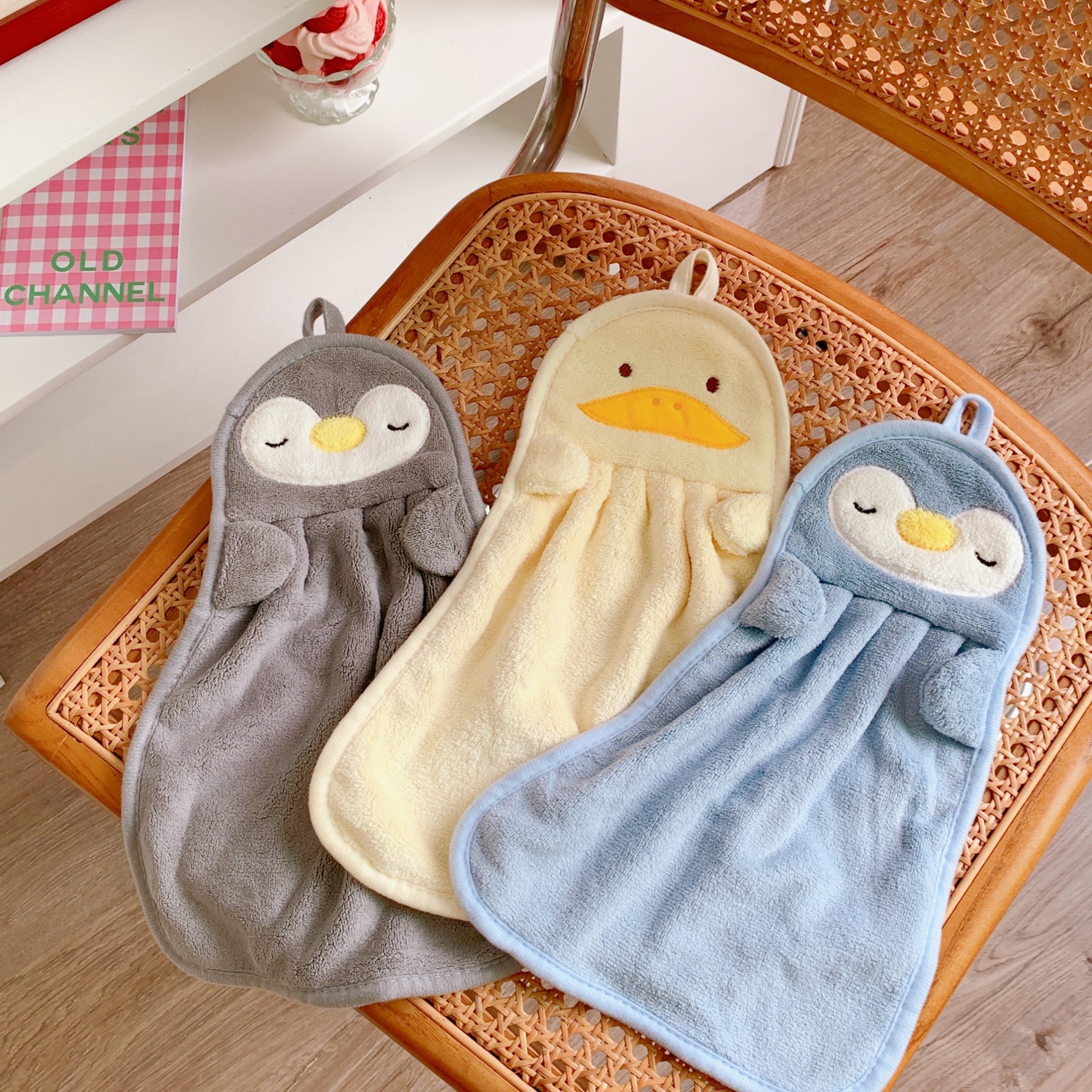 serviette absorbante suspendue serviette de toilette pour bb serviette mignonne serviette de canard pingouinpicture1