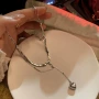 小众爱心质感个性锁骨链