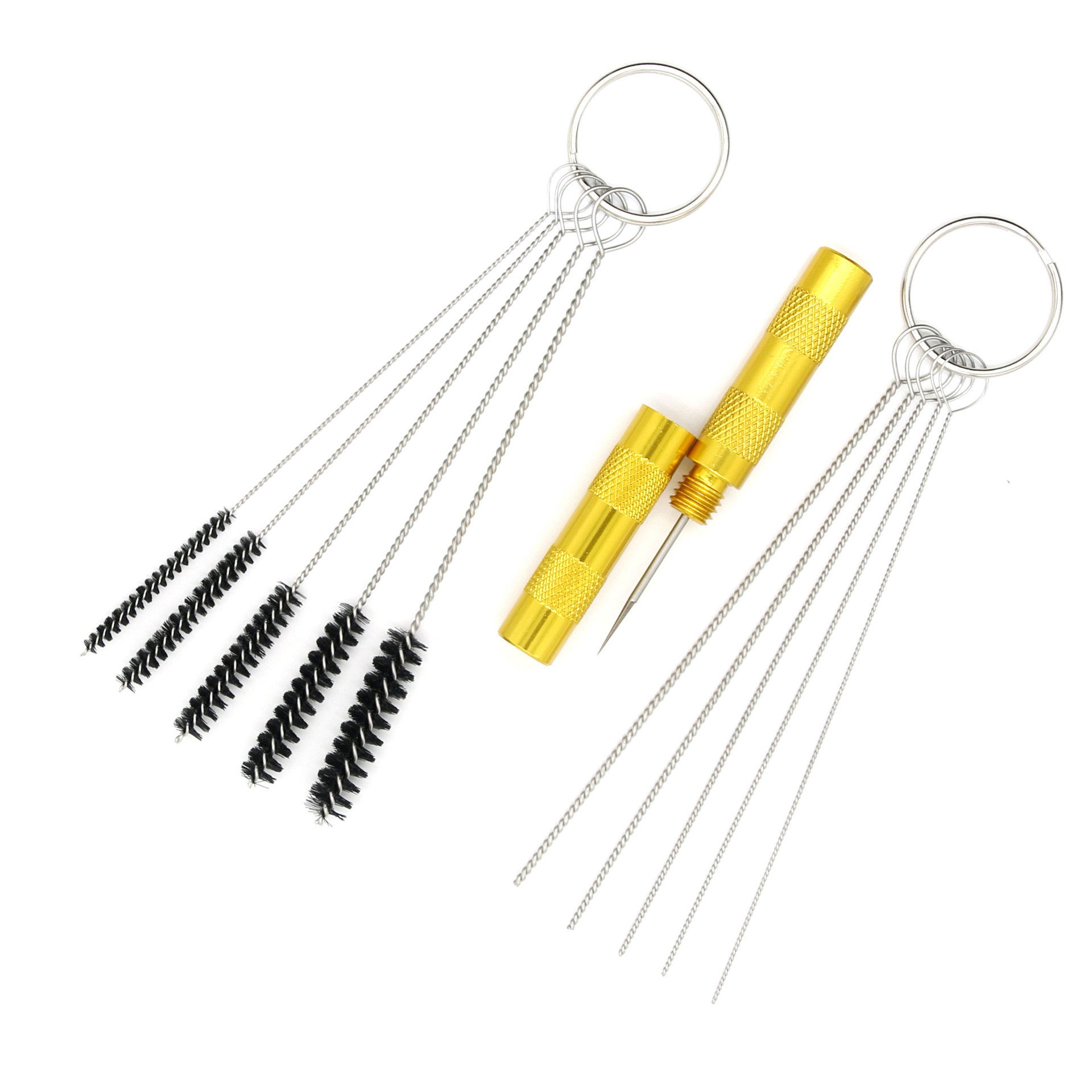 Cepillo de limpieza mecánico directo de fábrica pistola de pulverización pluma cepillo de nylon boquilla de aguja multifuncional cepillo de limpieza al por mayor