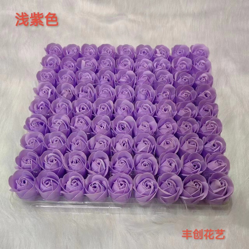 源メーカーの卸売りは、ベースのない三層の石けん花の花の頭を厚くして、石けん花のバラの花の頭をシミュレートします|undefined