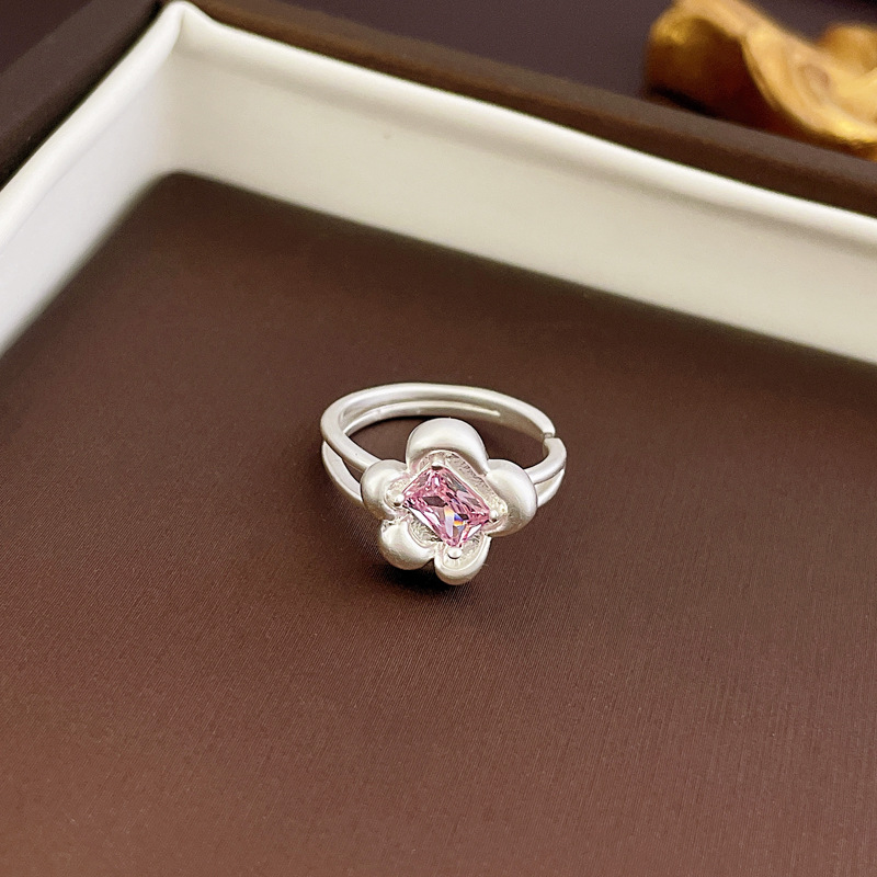 Sweet Animal Heart Shape Alloy Inlay Zircon Women's Open Ring display picture 1