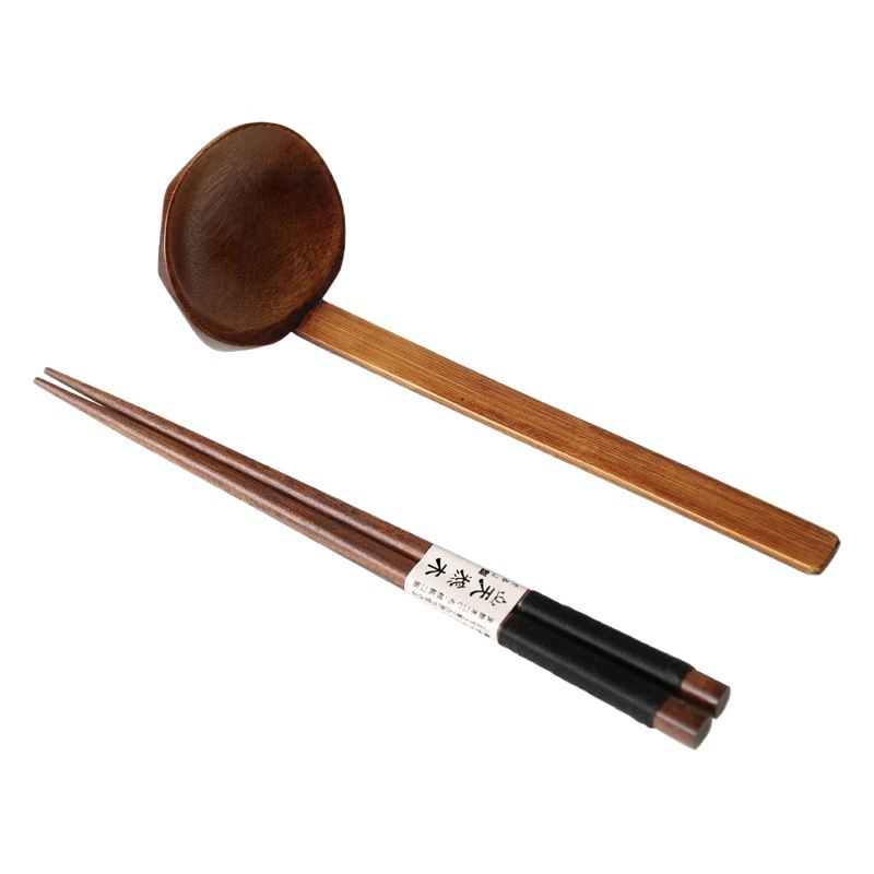 Yfjy utensilios de cocina japonés palillos traje olla caliente restaurante una persona vajilla ramen cuchara palillos de madera al por mayor