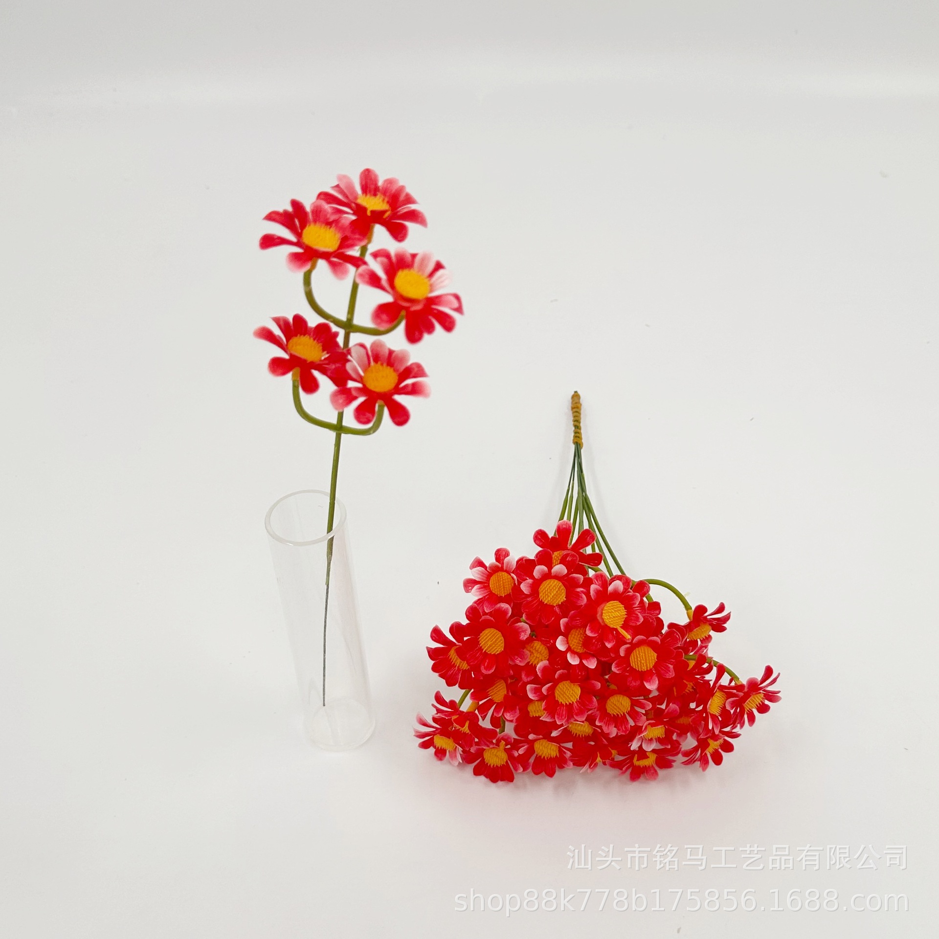 Amazon Temu Cross - Border single 5 - Fork Simulation margaritas con arreglos florales en la Mesa de la Sala de estar de la boda de estrellas image 11