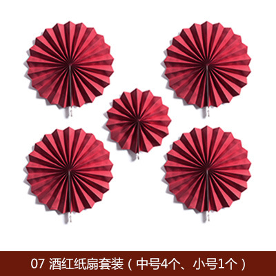 Canasta de flores ventilador plegable ventilador de papel decoración de la habitación de flores ventilador plegable de papel de maní día fiesta de fondo colgante de pared vestido floral material auxiliar