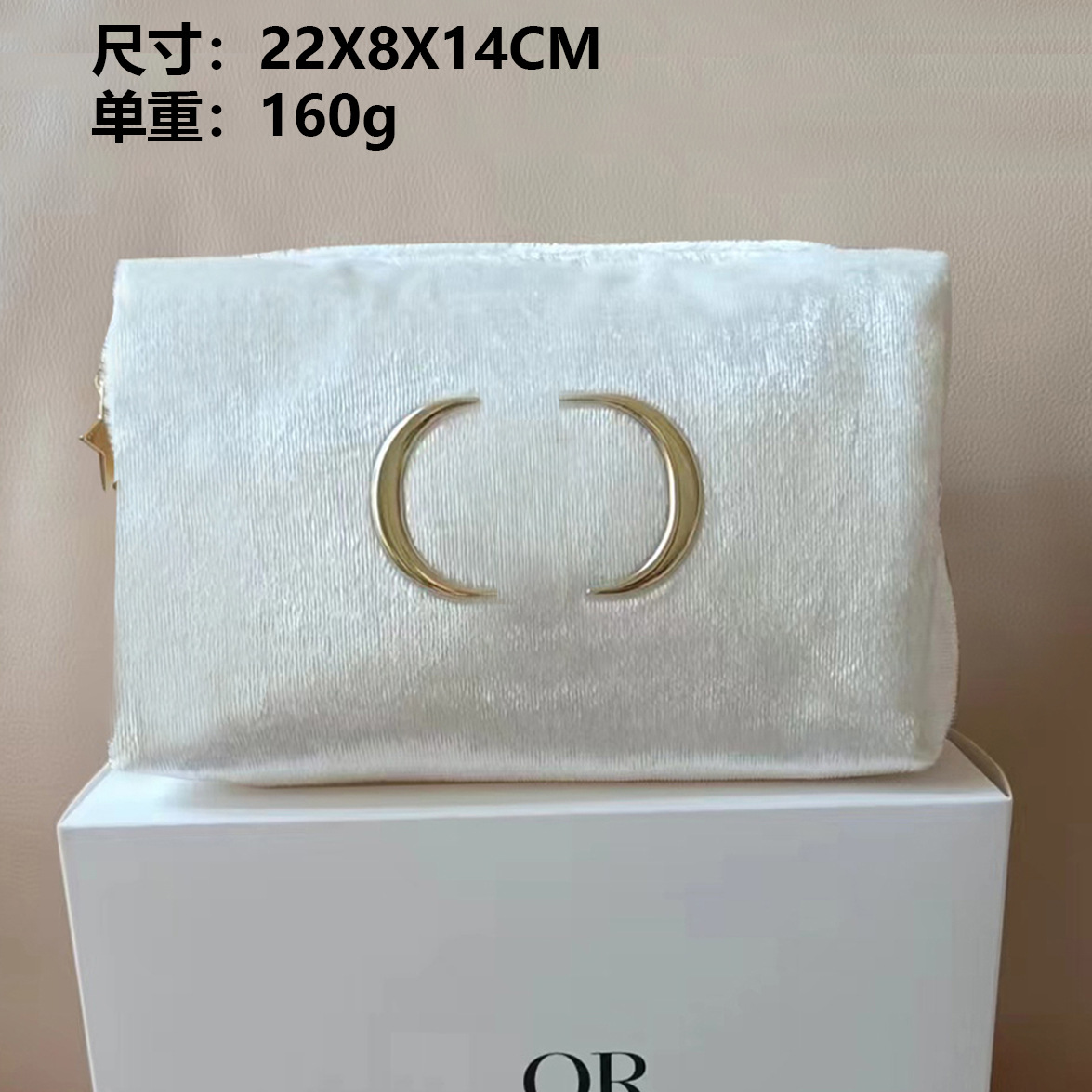 新しい化粧品バッグ、国内向けピンクのスペースコットン、超柔らかさ、ポータブル、高級ハンドバッグ、化粧品収納バッグ