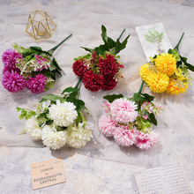 迎春球仿真假花束婚庆用花高级感人造绢花成品摆件客厅装饰花批发