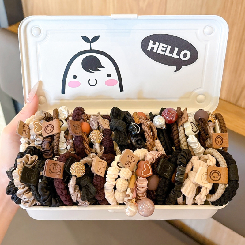 高马尾不塌头绳女生简约扎头发发圈高级感皮筋高弹力耐用发绳皮套