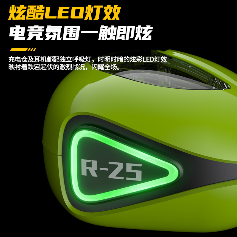 Nuevos auriculares Bluetooth R25 para juegos de deportes de alta calidad de sonido de baja latencia