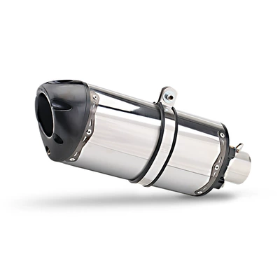 Motorcycle Modified Brother Exhaust Z900 Cbr500R Infinite 300 Spring Breeze 250Sr Tbr Racing Series (Motorcycle exhaust pipe) - short-beveled-stainless-steel