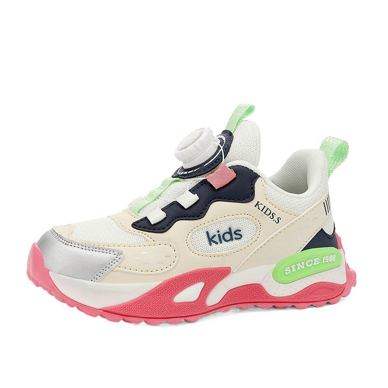 Zapatos de niñas 2025 nuevo otoño doble red zapatos de deporte transpirables para niños zapatos anti-deslizantes para niños grandes