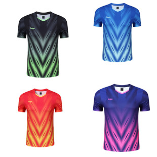 2025 New Hu~ Table Tennis Uniforms Quick-Drying Short-Sleeved Tops for Men and Women Training and Competition Team Uniforms with Printable Numbers