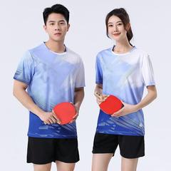 超速卸売り卓球バドミントンテニスレジャースポーツ試合服夏の新型通気吸汗ボール服男