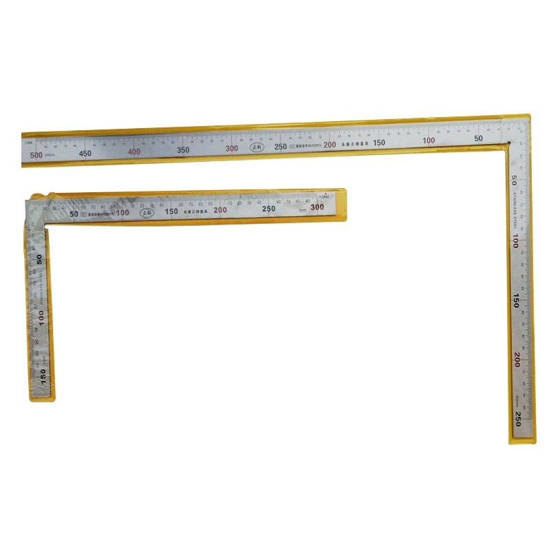 Заводская поставка линейка из нержавеющей стали с прямым углом 90 градусов утолщенная Поворотная линейка Деревообрабатывающий чертеж 500 л угловая линейка стальная Поворотная линейка