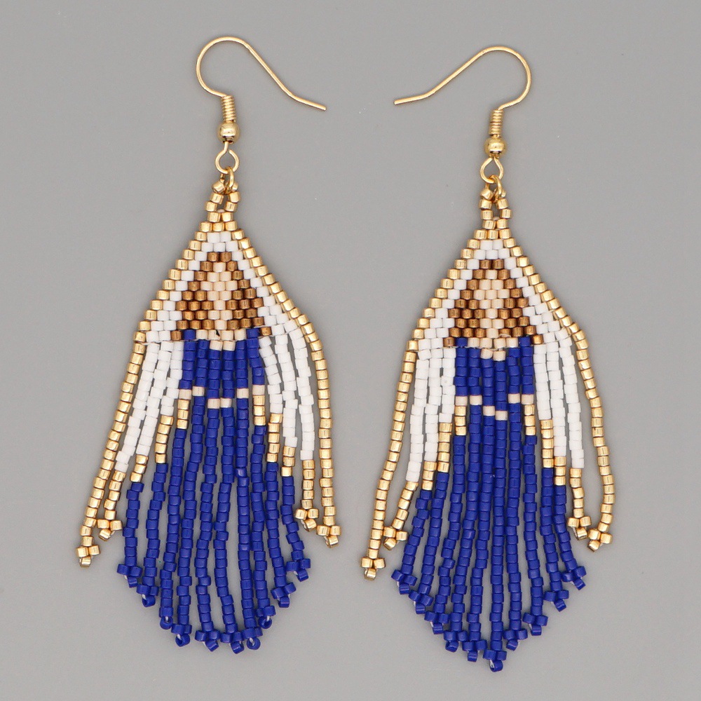 Retro Woven Virgin Mary Long Tassel Earrings display picture 6