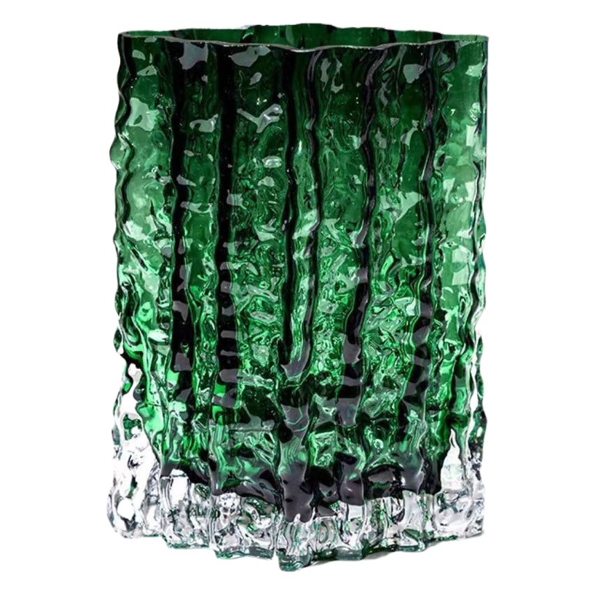 Estilo europeo simple Glaciar transparente florero de cristal de alta calidad Hotel cama y desayuno Lily Rose arreglo de flores decoración