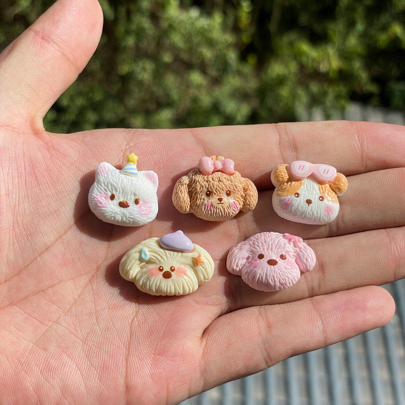 可爱呆萌小狗头树脂配件 diy手机壳洞洞鞋扣发饰装饰材料|undefined
