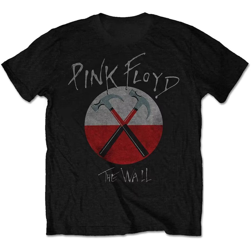 Pink Floyd Black T-Shirt Rock Music Crewneck Men's Wall Hammer Hot-Selling Summer New Short-Sleeve Shirt