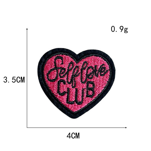 Computer embroidered label pink love cloth patch clothing accessories embroidered patch shoe hat bag jewelry accessories patch patch