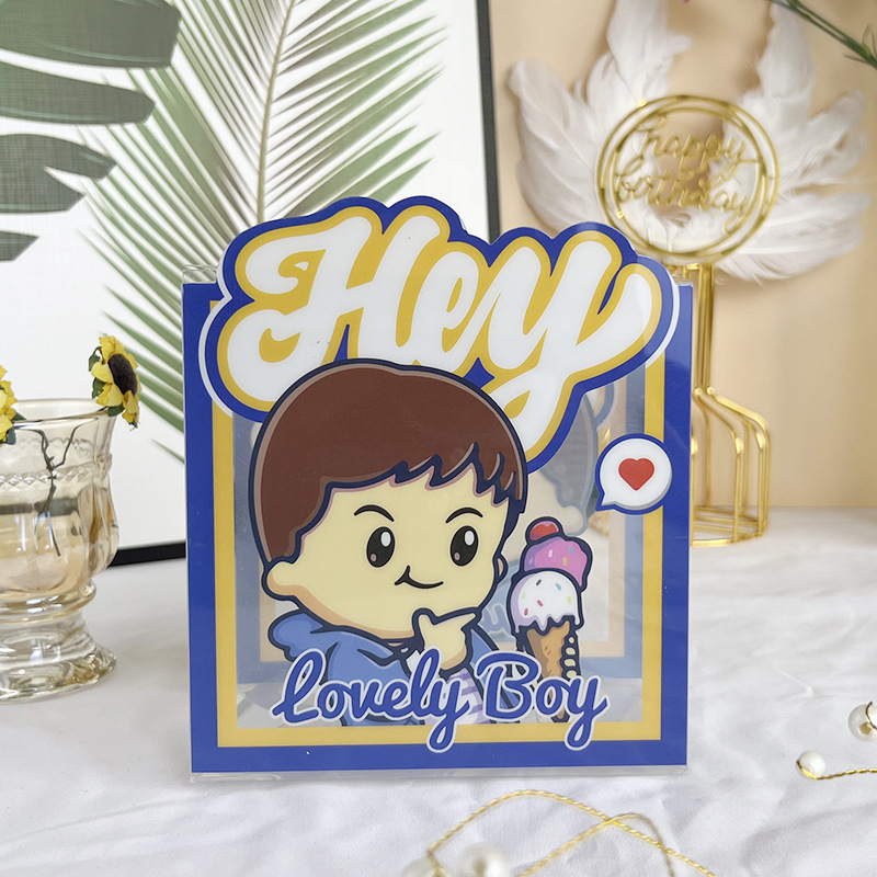 Ручная коробка; синий; большой размер (18x18x8,5 cm)