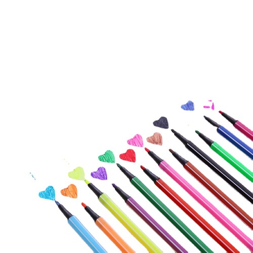New cartoon cute student creative washable watercolor pens for children and students graffiti painting color brushes stationery batch