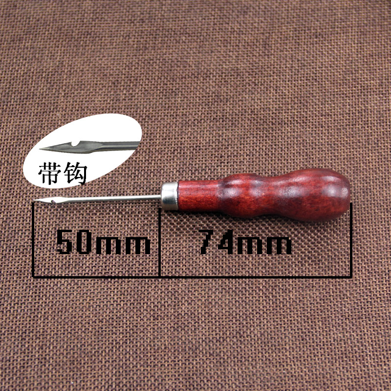 Thousand-piece wooden handle awl can be used to turn bag corners and feed cloth folded edges and eye-pitched awl awl shoes repair awl plastic cone
