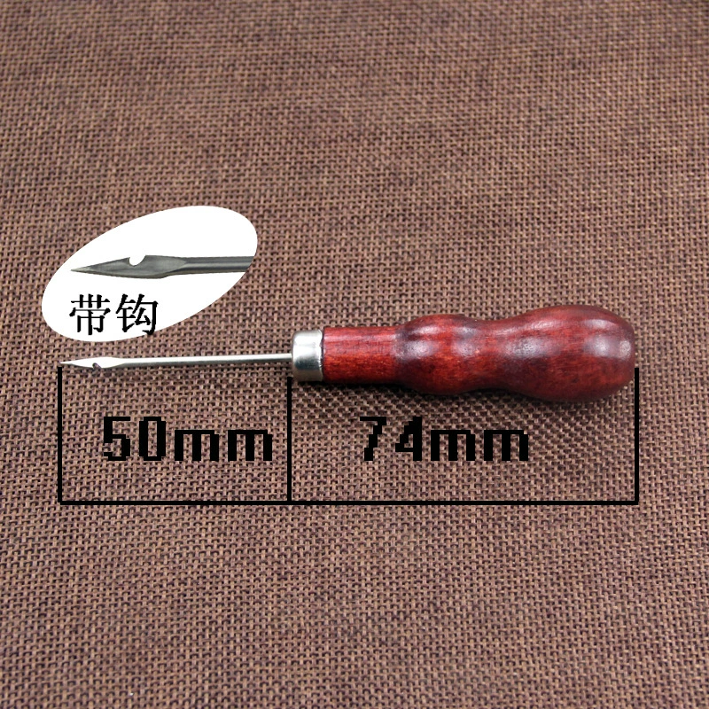 Thousand-piece wooden handle awl can be used to turn bag corners and feed cloth folded edges and eye-pitched awl awl shoes repair awl plastic cone