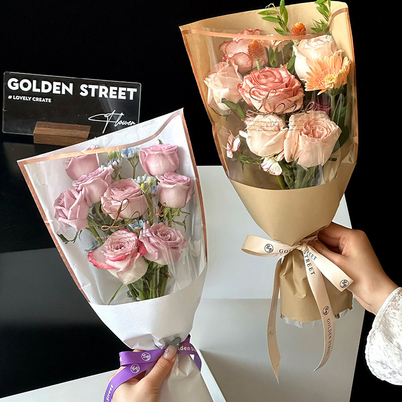 Huaxi Qixi Día de San Valentín estampado AMOR bolsas de flores bolsas