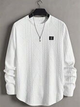 L 60905 Letter Patch Chest Detail White Hoodie ��ĸƴ�N�l��