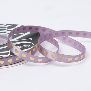 Cinta de embalaje de flores de San Valentín al por mayor en forma de corazón correa de regalo de oro arco ramo embalaje cinta de amor