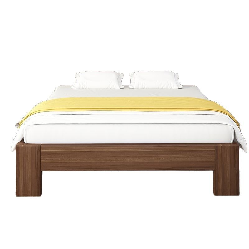 Cama de madera maciza moderna simple de 1.8m cama doble dormitorio principal fábrica directa marco de cama individual 1.2m alquiler 1.5